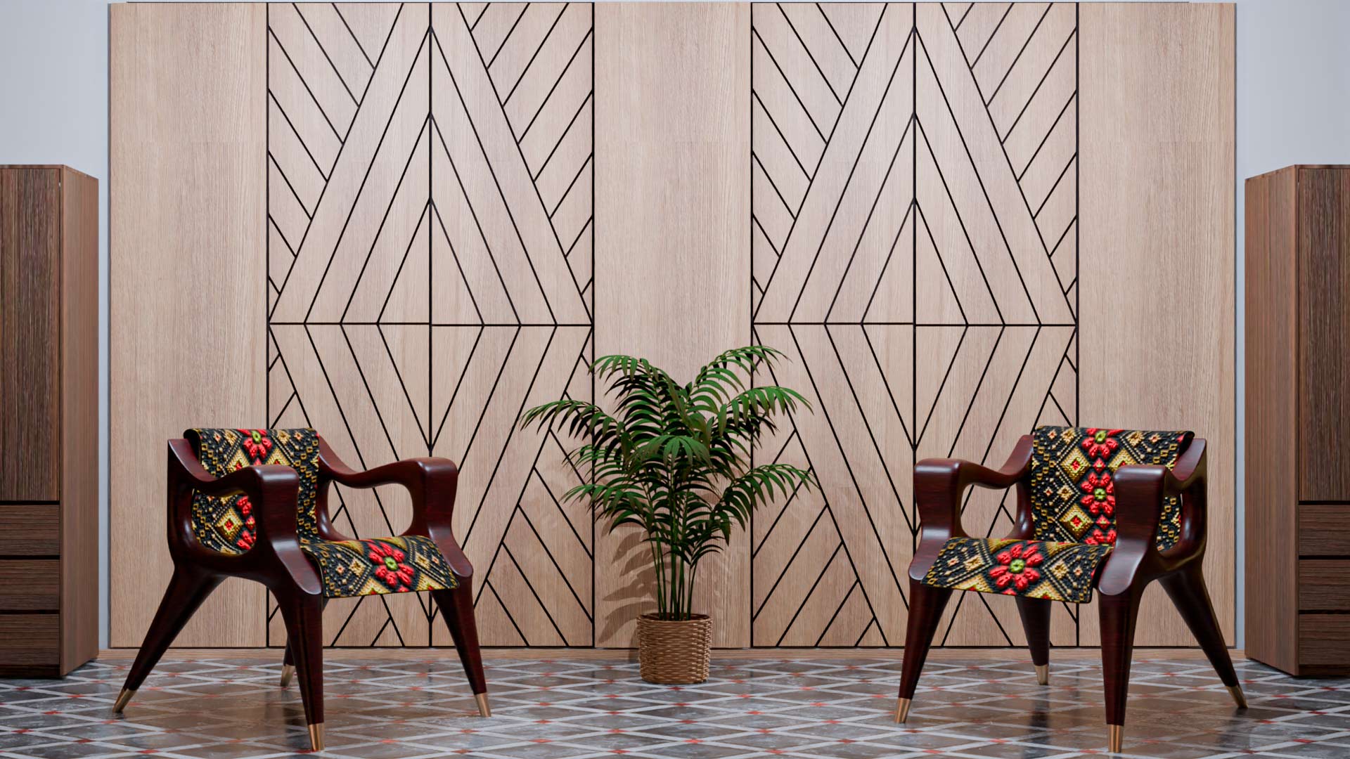 PuzzlePlay Wood Veneer Wall Panels PuzzlePlay Wood Veneer Wall Panels